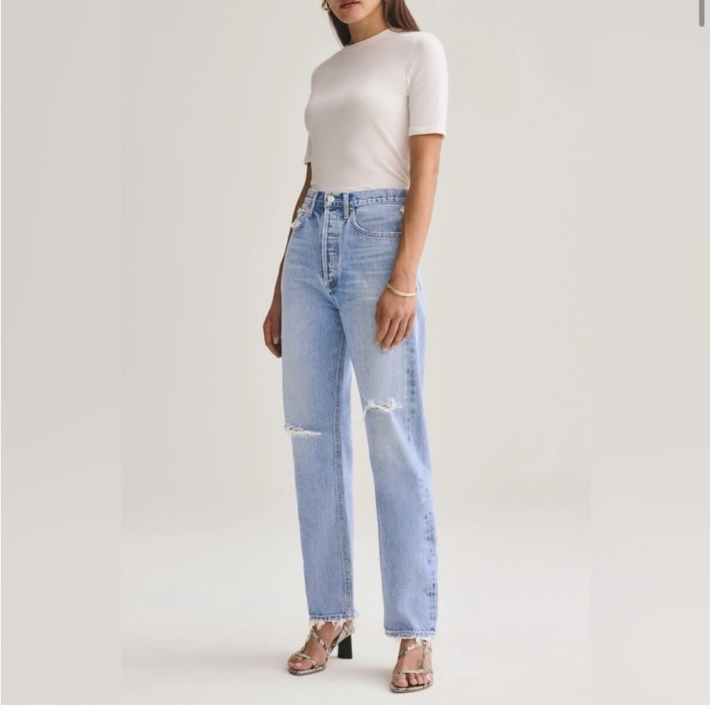 Agolde 90's Mid Rise Loose Fit Jean in Captured